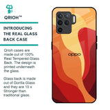 Magma Color Pattern Glass Case for Oppo F19 Pro