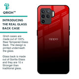 Maroon Faded Glass Case for Oppo F19 Pro