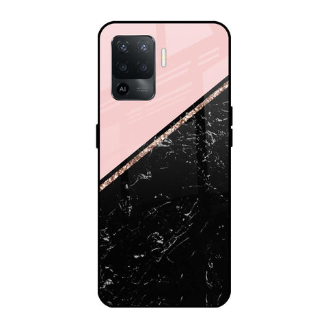 Marble Texture Pink Oppo F19 Pro Glass Cases & Covers Online