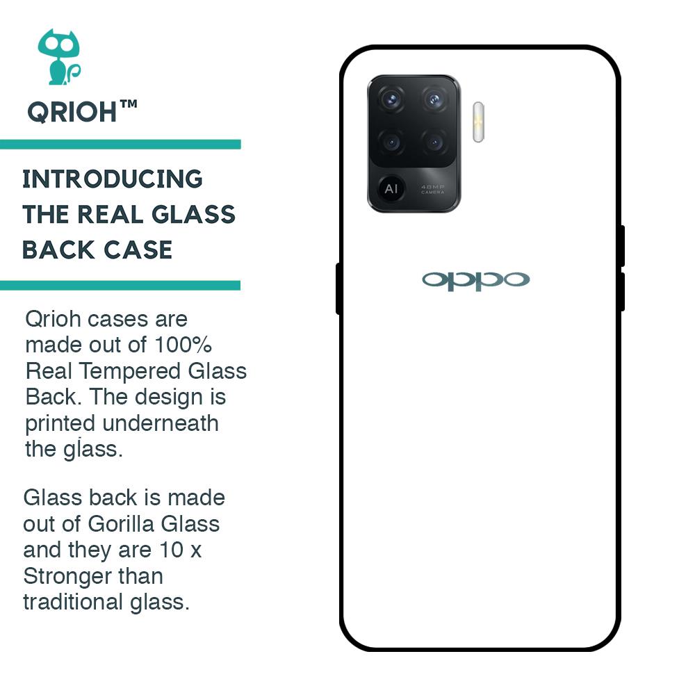Arctic White Glass Case for Oppo F19 Pro
