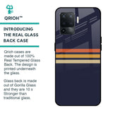 Tricolor Stripes Glass Case For Oppo F19 Pro