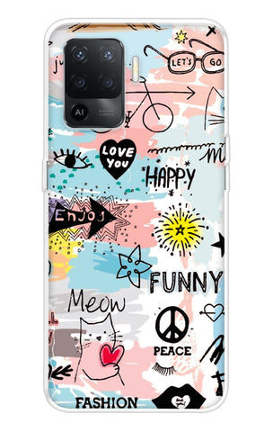 Happy Doodle Oppo F19 Pro Back Cover