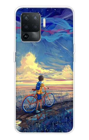 Riding Bicycle to Dreamland Oppo F19 Pro Back Cover