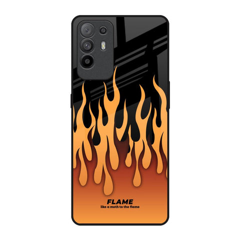 Fire Flame Oppo F19 Pro Plus Glass Back Cover Online