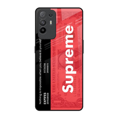 Supreme Ticket Oppo F19 Pro Plus Glass Back Cover Online