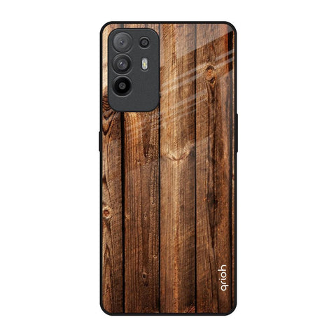 Timber Printed Oppo F19 Pro Plus Glass Back Cover Online