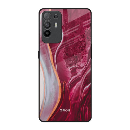 Crimson Ruby Oppo F19 Pro Plus Glass Back Cover Online