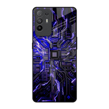 Techno Color Pattern Oppo F19 Pro Plus Glass Back Cover Online