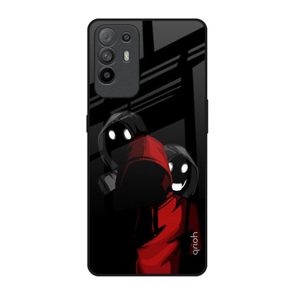 Shadow Character Oppo F19 Pro Plus Glass Back Cover Online