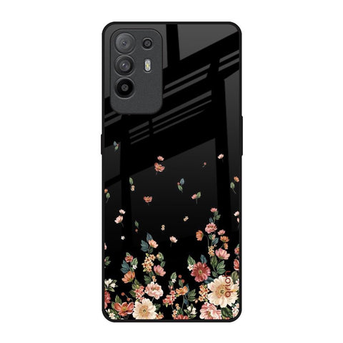 Floating Floral Print Oppo F19 Pro Plus Glass Back Cover Online