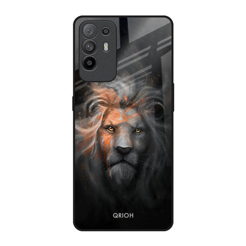 Devil Lion Oppo F19 Pro Plus Glass Back Cover Online
