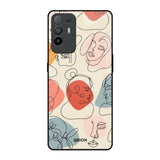 Abstract Faces Oppo F19 Pro Plus Glass Back Cover Online