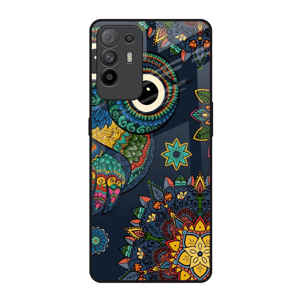 Owl Art Oppo F19 Pro Plus Glass Back Cover Online