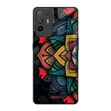 Retro Gorgeous Flower Oppo F19 Pro Plus Glass Back Cover Online