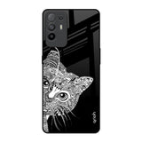 Kitten Mandala Oppo F19 Pro Plus Glass Back Cover Online