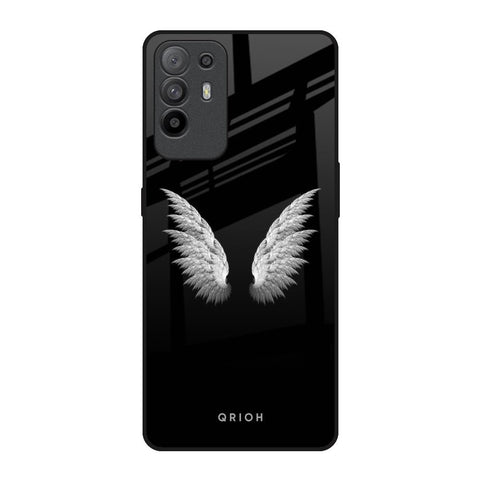 White Angel Wings Oppo F19 Pro Plus Glass Back Cover Online