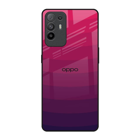 Wavy Pink Pattern Oppo F19 Pro Plus Glass Back Cover Online