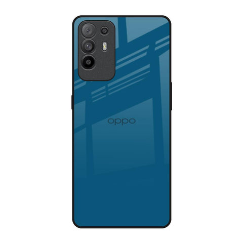 Cobalt Blue Oppo F19 Pro Plus Glass Back Cover Online