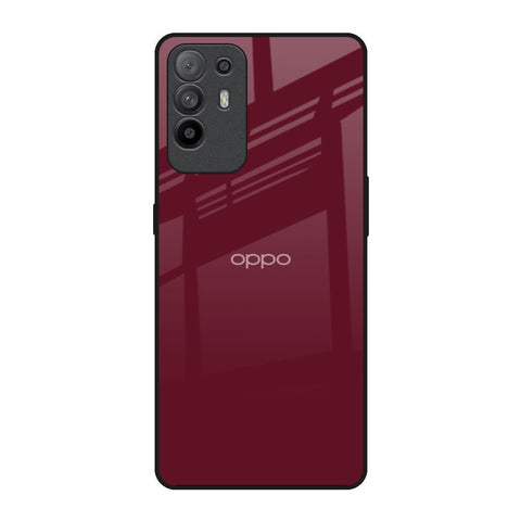 Classic Burgundy Oppo F19 Pro Plus Glass Back Cover Online