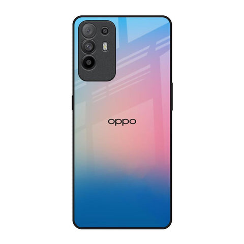 Blue & Pink Ombre Oppo F19 Pro Plus Glass Back Cover Online