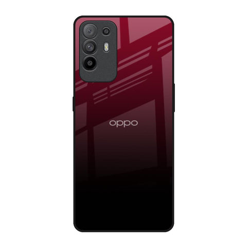 Wine Red Oppo F19 Pro Plus Glass Back Cover Online