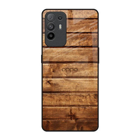 Wooden Planks Oppo F19 Pro Plus Glass Back Cover Online
