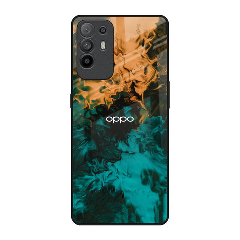 Watercolor Wave Oppo F19 Pro Plus Glass Back Cover Online