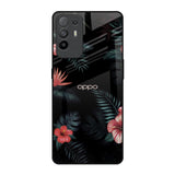 Tropical Art Flower Oppo F19 Pro Plus Glass Back Cover Online
