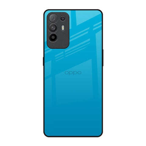 Blue Aqua Oppo F19 Pro Plus Glass Back Cover Online