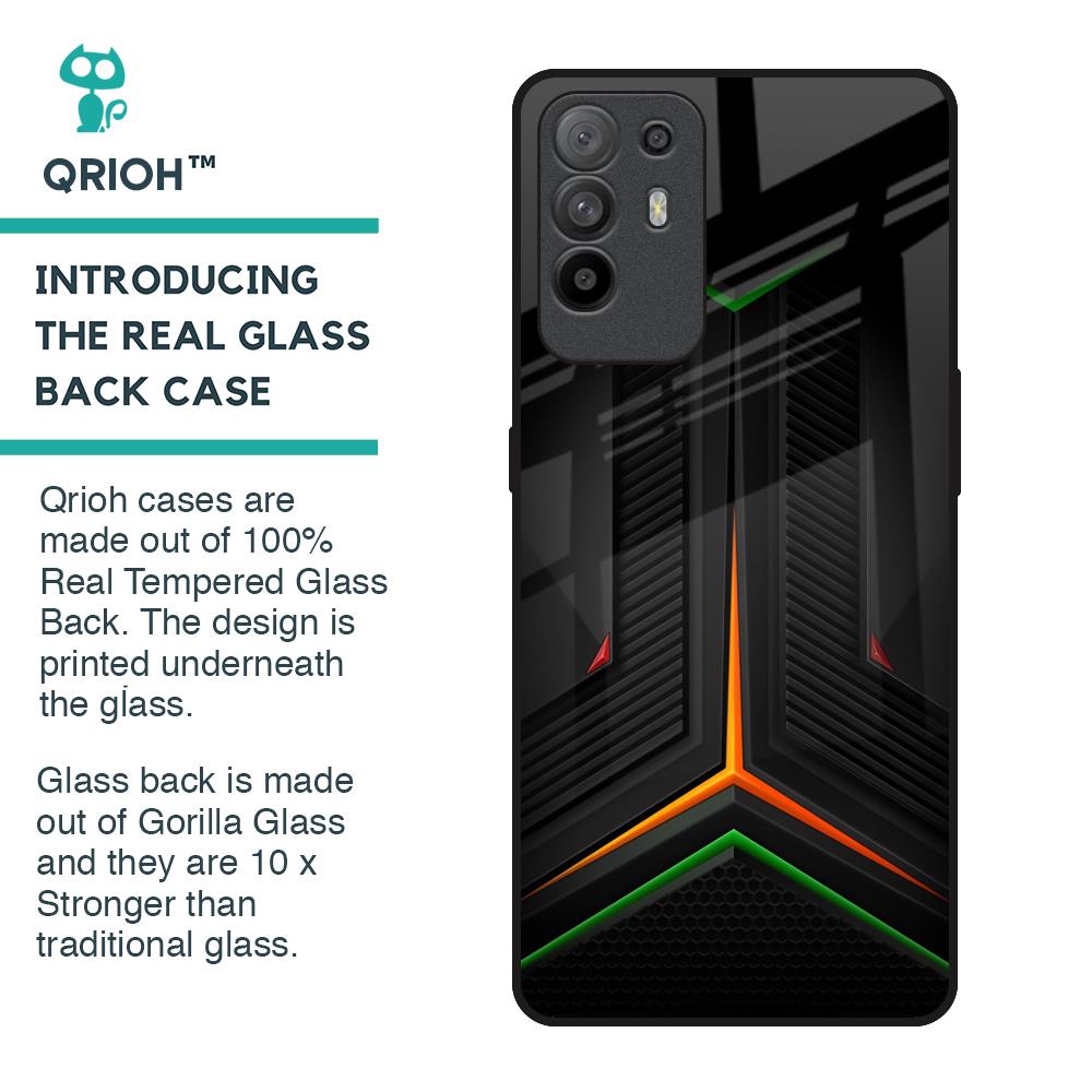 Modern Ultra Chevron Glass Case for Oppo F19 Pro Plus