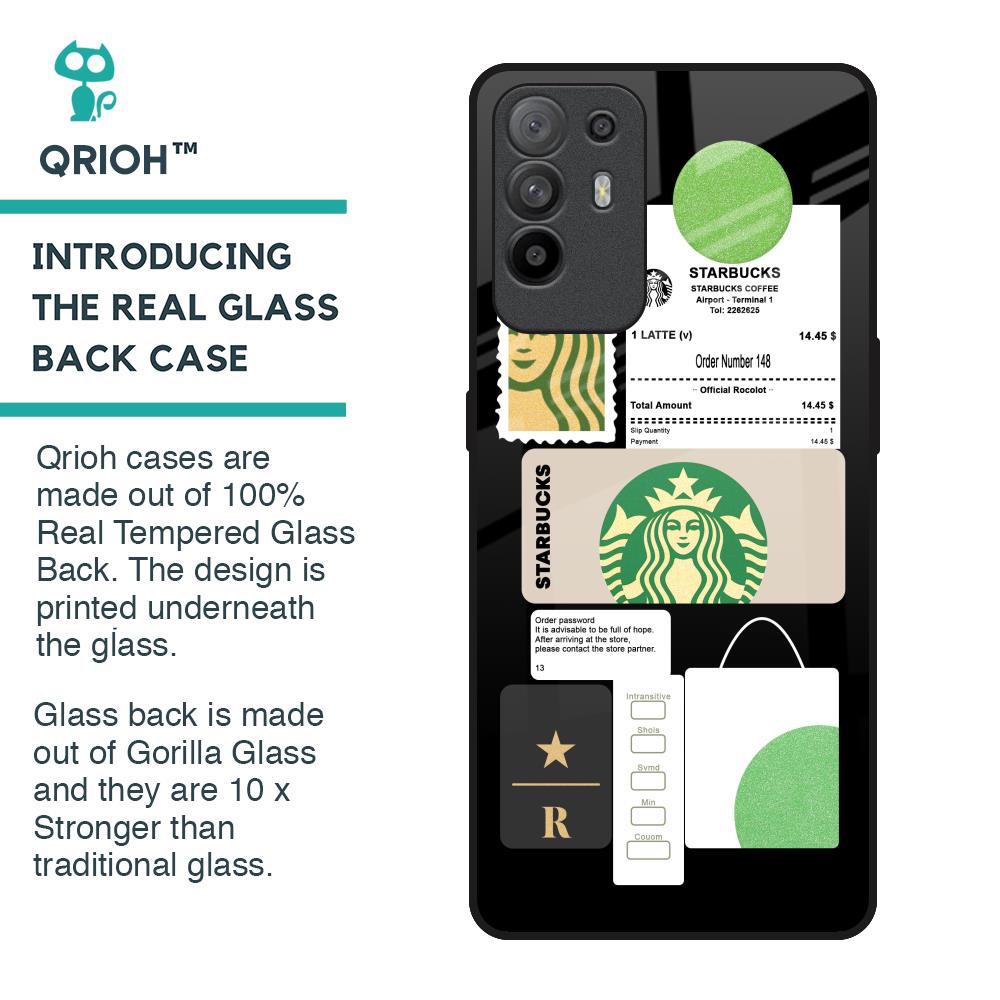 Coffee Latte Glass Case for Oppo F19 Pro Plus
