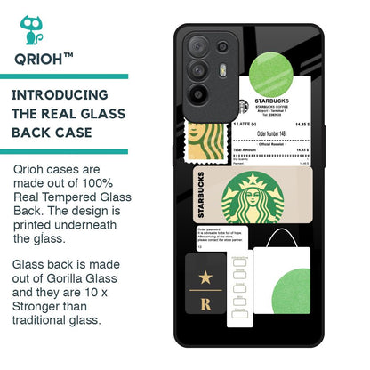 Coffee Latte Glass Case for Oppo F19 Pro Plus
