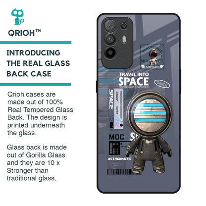 Space Travel Glass Case for Oppo F19 Pro Plus