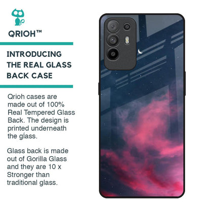 Moon Night Glass Case For Oppo F19 Pro Plus