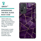 Geometric Purple Glass Case For Oppo F19 Pro Plus