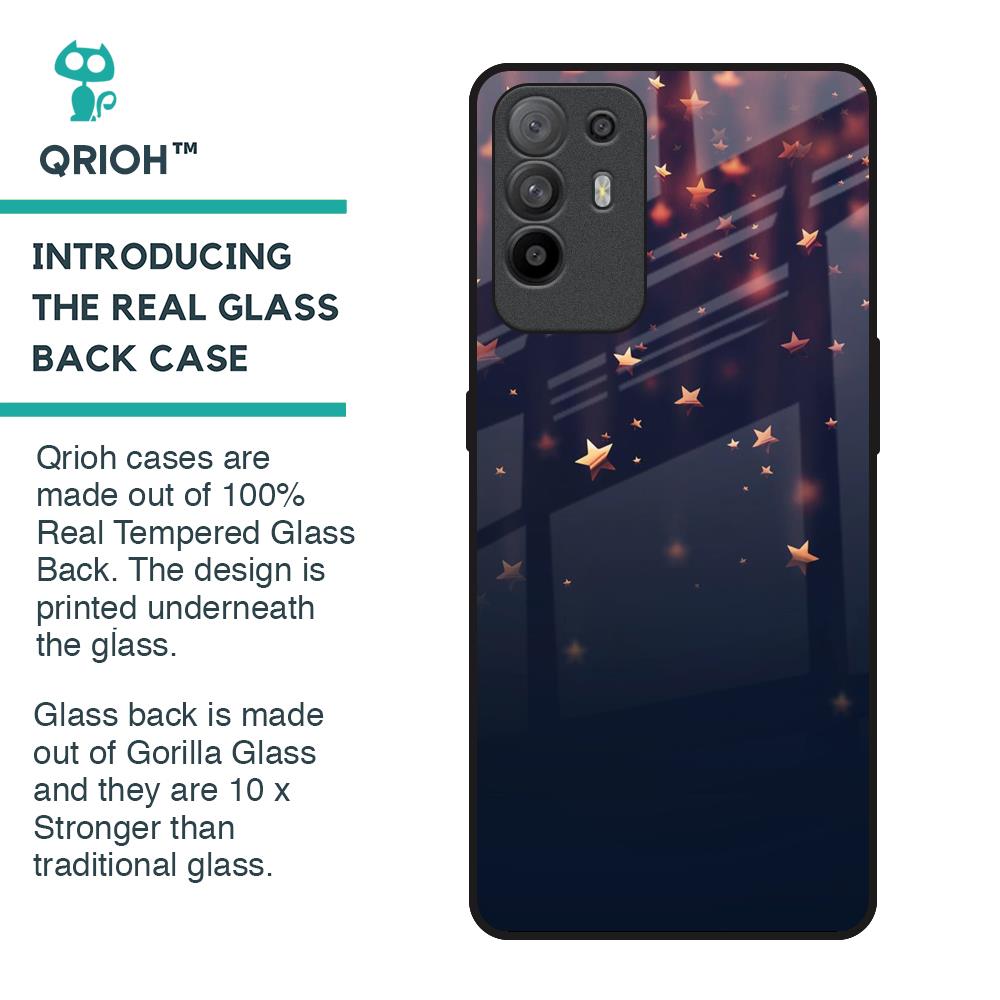 Falling Stars Glass Case For Oppo F19 Pro Plus