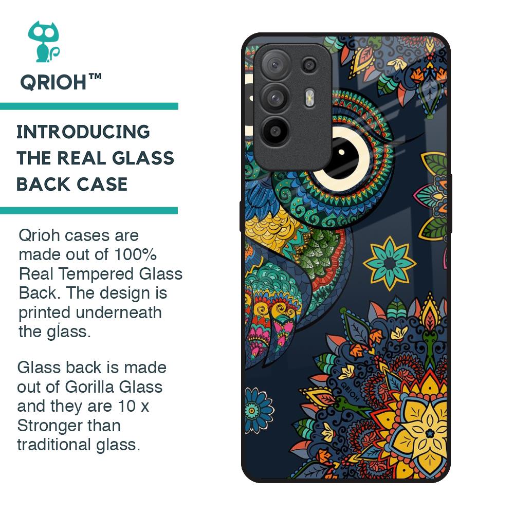 Owl Art Glass Case for Oppo F19 Pro Plus