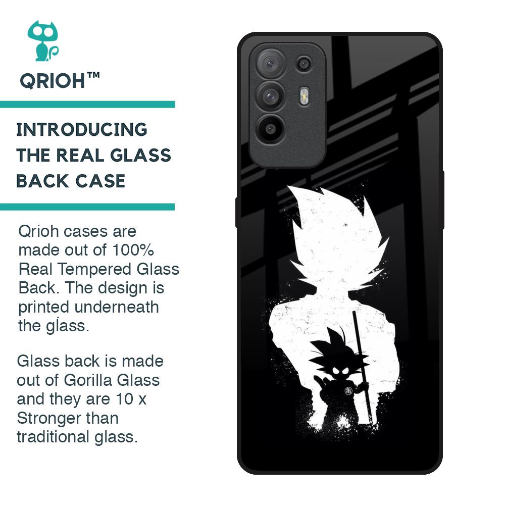 Monochrome Goku Glass Case for Oppo F19 Pro Plus