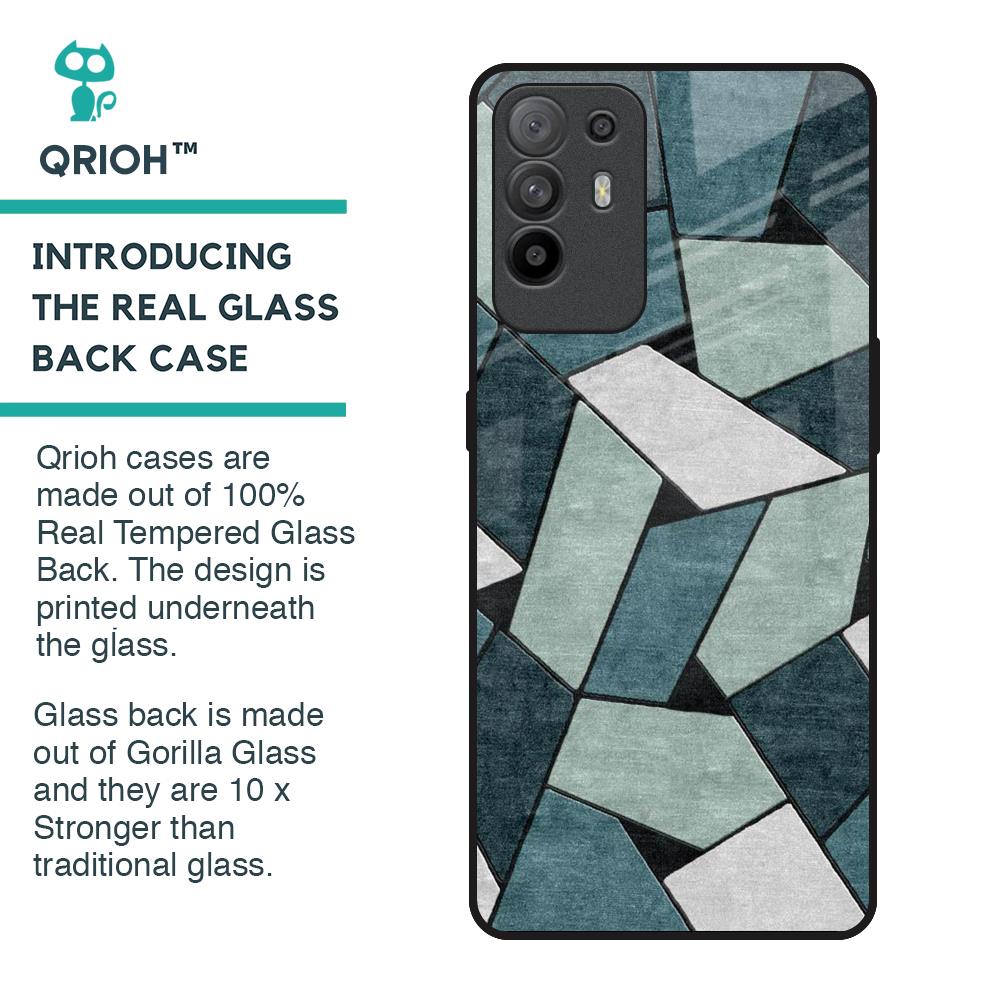 Abstact Tiles Glass Case for Oppo F19 Pro Plus