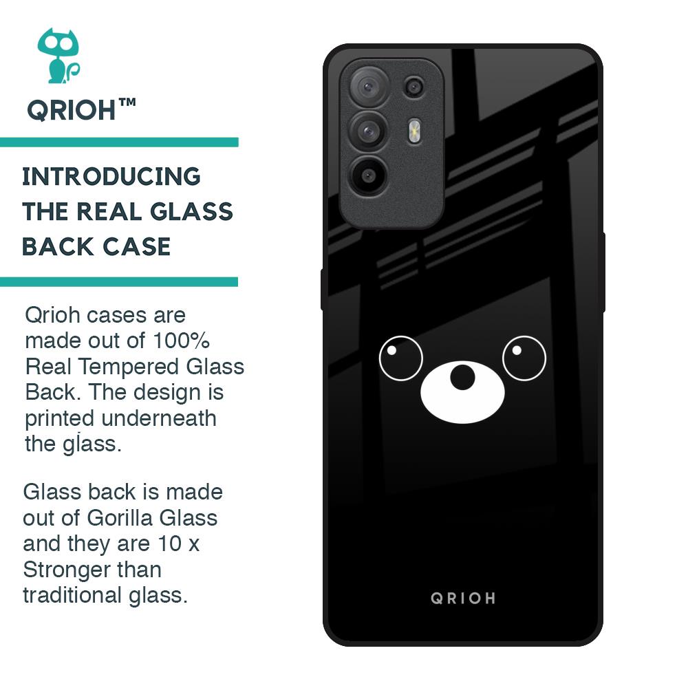 Cute Bear Glass Case for Oppo F19 Pro Plus