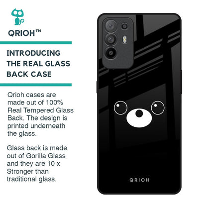 Cute Bear Glass Case for Oppo F19 Pro Plus
