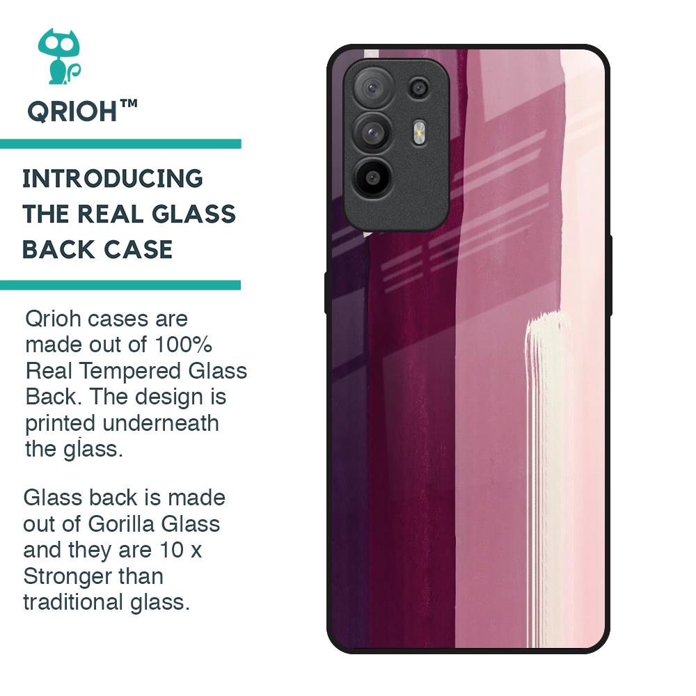 Brush Stroke Art Glass Case for Oppo F19 Pro Plus