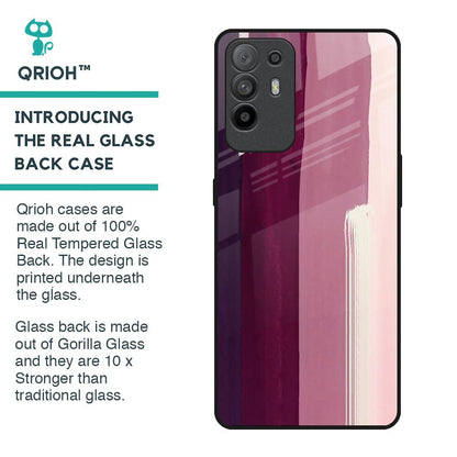 Brush Stroke Art Glass Case for Oppo F19 Pro Plus