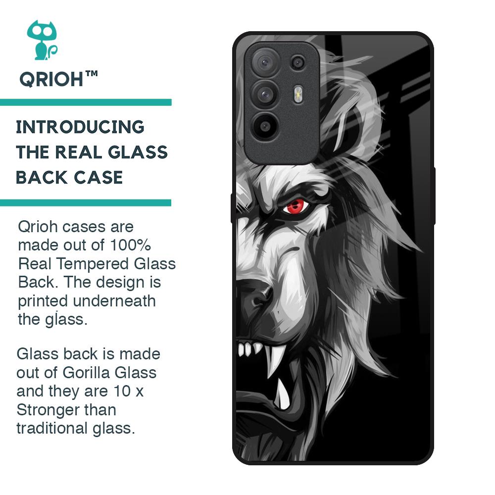 Wild Lion Glass Case for Oppo F19 Pro Plus