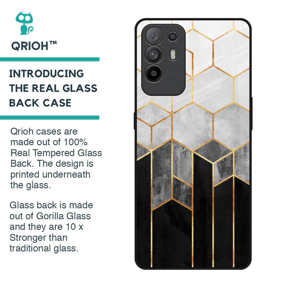 Tricolor Pattern Glass Case for Oppo F19 Pro Plus