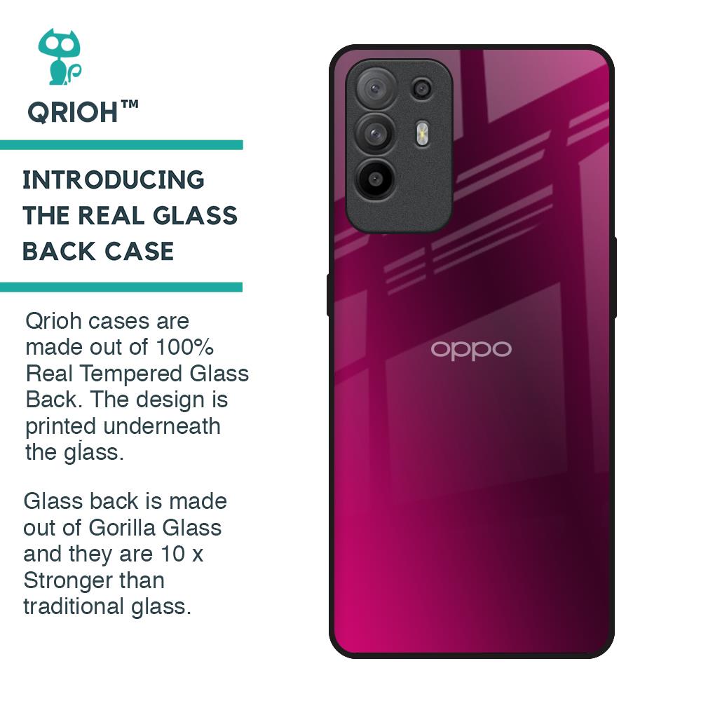 Pink Burst Glass Case for Oppo F19 Pro Plus