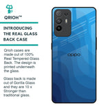 Blue Wave Abstract Glass Case for Oppo F19 Pro Plus