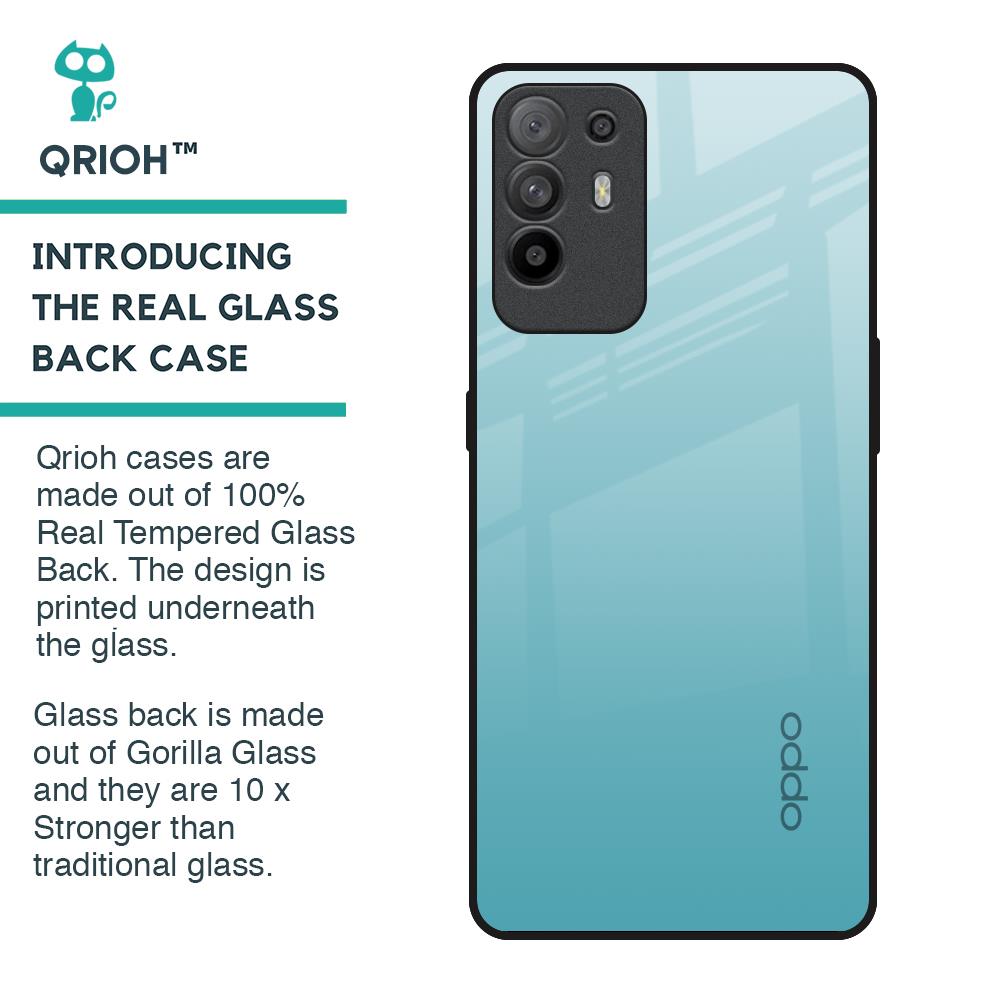 Arctic Blue Glass Case For Oppo F19 Pro Plus