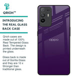 Dark Purple Glass Case for Oppo F19 Pro Plus