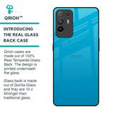 Blue Aqua Glass Case for Oppo F19 Pro Plus